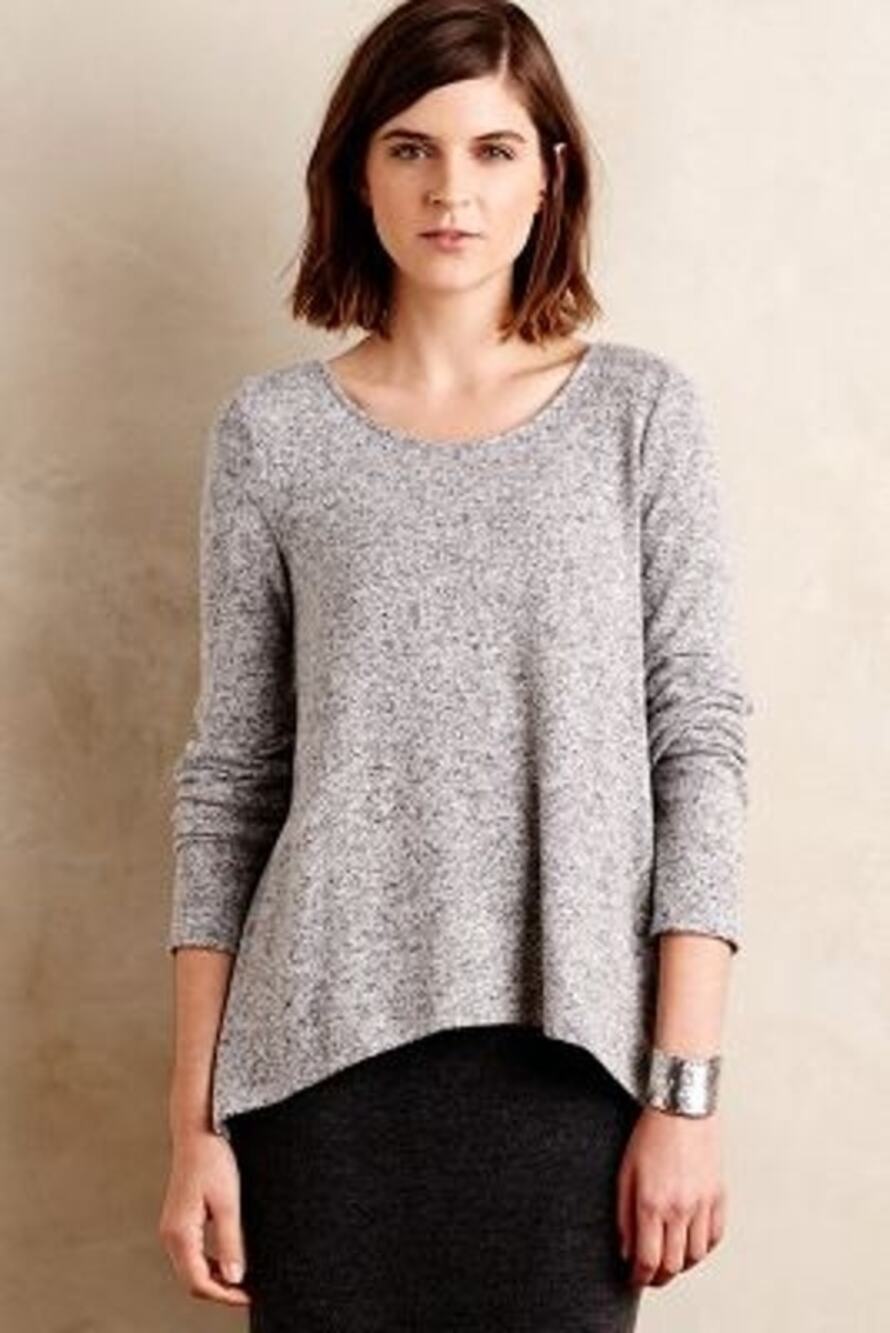 Anthropologie Akemi + Kin Gray Fine Knit Sweater Tunic Top XXS